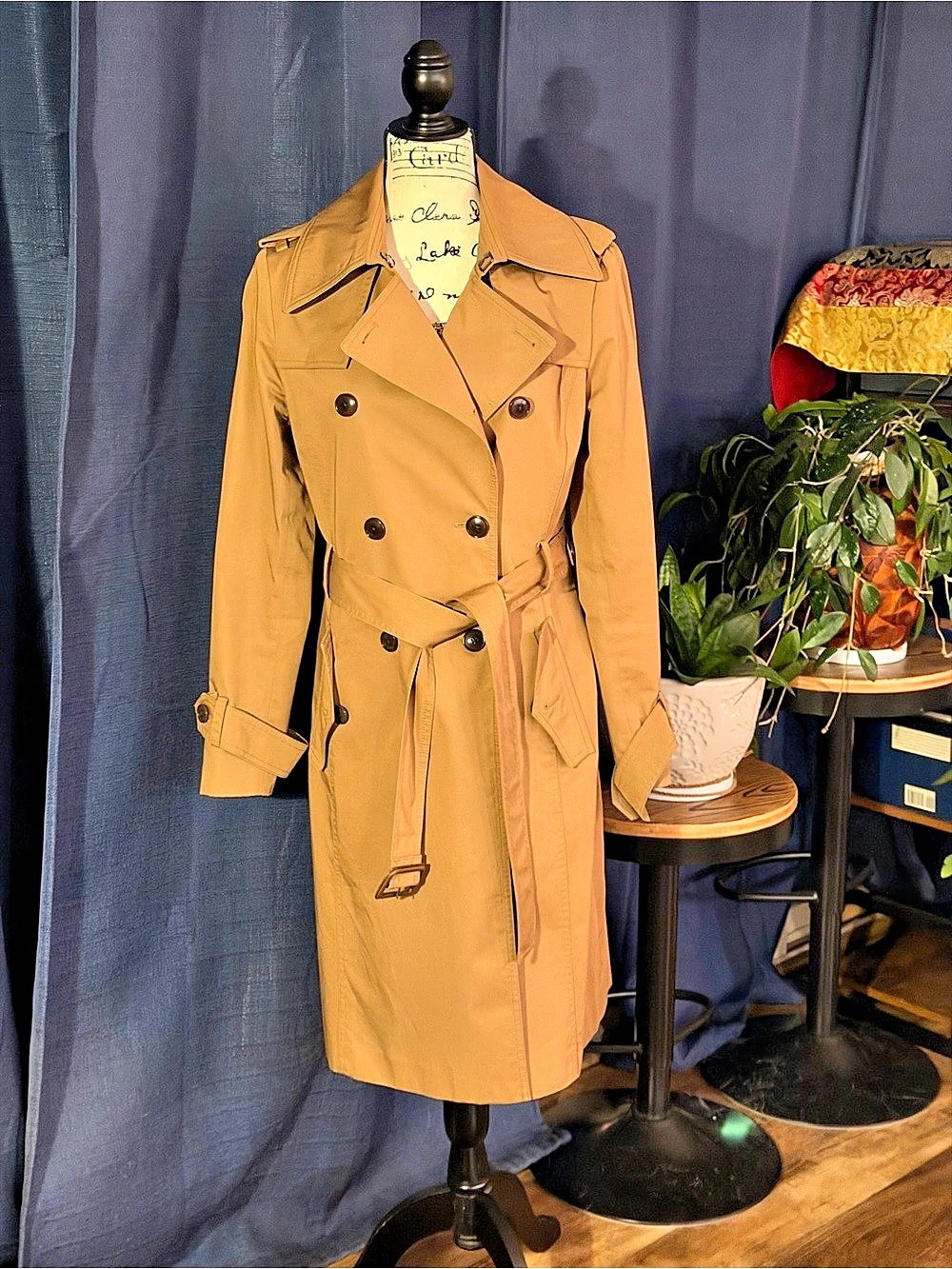 Banana Republic Women's Tan Cotton Trench Coat